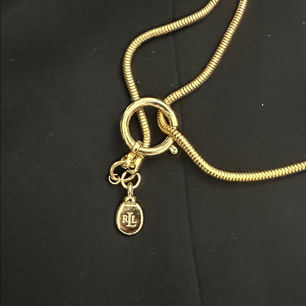 Lauren Ralph Lauren Gold Thin Chain Wrap Belt - Picture 6 of 6